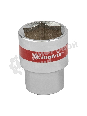 Головка торцевая Matrix, 22 мм, 6-гранная, CrV, под квадрат 1/2