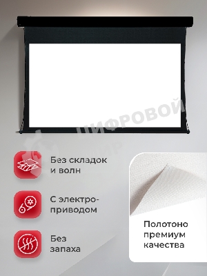 Экран для проектора S'OK Apollo SGPSMT-294x166A-BK бокового натяжения, звукопрозрачный, черный