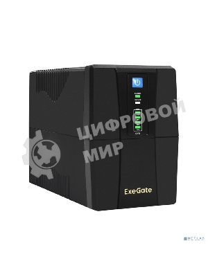 Источник бесперебойного питания ExeGate Power Back BNB-1000.LED.AVR.4C13.RJ.USB 1000VA/550W, LED, AVR, 4*C13, RJ45/11,USB, черный