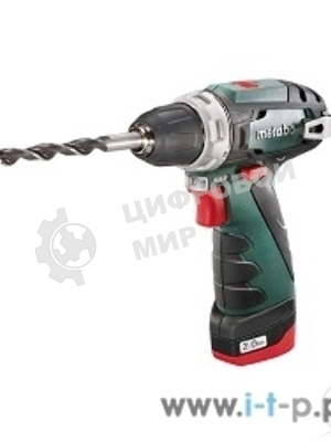 Дрель-шуруповерт Metabo PowerMaxx BS 600080500, 12 В, 2 Ач, 34 Нм, щеточный