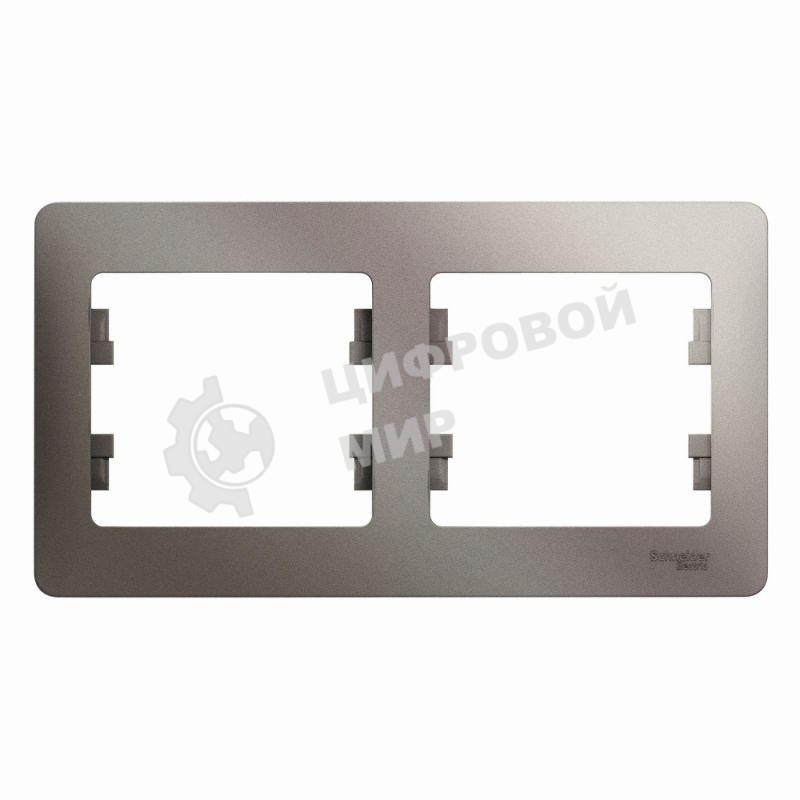 Рамка 2-м Glossa горизонт. платина SchE GSL001202