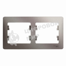 Рамка 2-м Glossa горизонт. платина SchE GSL001202