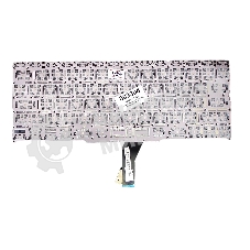 Клавиатура для ноутбука MacBook A1370 2011+ черная с подсветкой, плоский ENTER