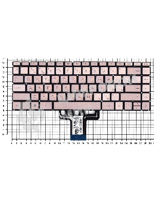 Клавиатура для ноутбука HP Pavilion x360 14-cd0000 золотистая с подсветкой