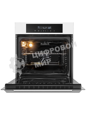 Шкаф духовой электрический Maunfeld AEOD60103W, 60л, дверца с 3 стеклами, белый