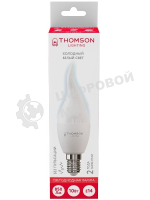 Лампа светодиодная Thomson TH-B2313 10Вт цок.: E14 свеча 220B 6500K св. свеч. бел. хол. Tail Candle (упак.: 1 шт)