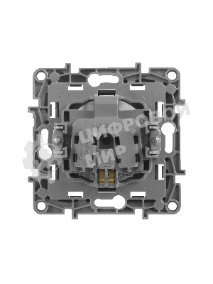 Механизм розетки 1-м СП Etika 2К+З 16А защ. шторки с заземл. винт. зажимы антрацит Legrand 672622