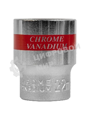 Головка торцевая Matrix, 22 мм, 6-гранная, CrV, под квадрат 1/2