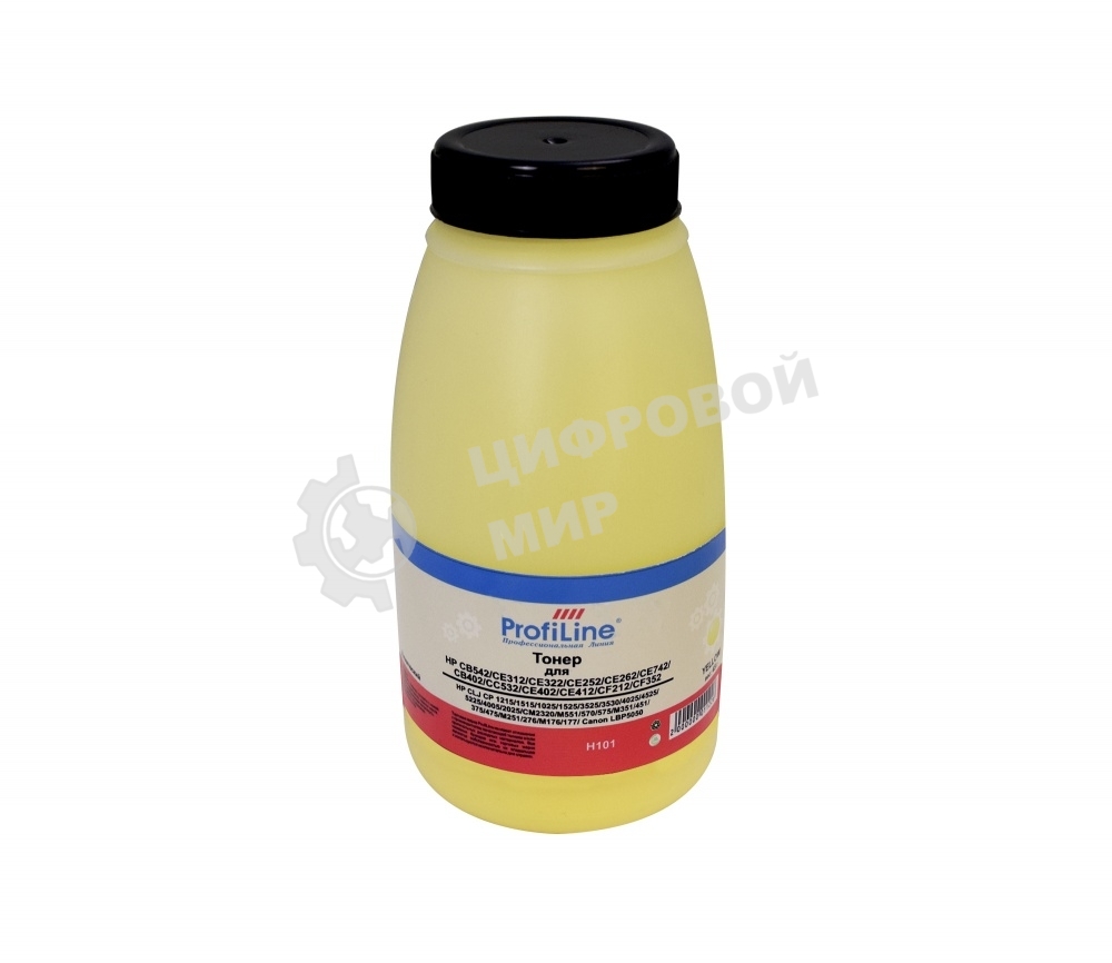 Тонер ProfiLine PL-CB542/CE312/CE322/CE252/CE262/CE742/CB402/CC532/CE402/CE412/CF212/CF352 для HP CLJ CP 1215/1515/1025/1525/3525/4025/5225/4005/2025/M551/351/251/176/Canon LBP5050 Yellow 45 гр (H101) Фасовка РФ (химический)