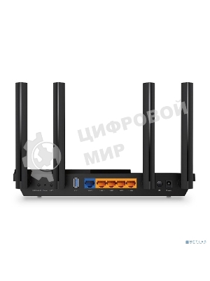 Роутер беспроводной TP-Link Archer AX55 AX3000 10/100/1000BASE-TX черный