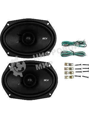 Колонки автомобильные ACV PD-691 BEATS (без решетки) 240Вт 91дБ 4Ом 16x23см (6x9дюйм) (ком.:2кол.) коаксиальные однополосные