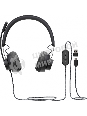 Гарнитура Logitech Zone Wired Teams графит, проводная, USB