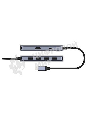 USB-концентратор USB-C Cudy UH500, 1 USB-C 3.0, 1x 4K@30Hz HDMI Port, 1x 100W USB-C port for PD Charging, 4x USB-A (UH500)
