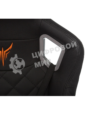 Кресло Knight OUTRIDER черный, экокожа, 120 кг, механизм качания