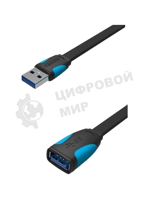 Кабель-удлинитель Vention USB 3.0 AM/AF - 1,5 м плоский VAS-A13-B150