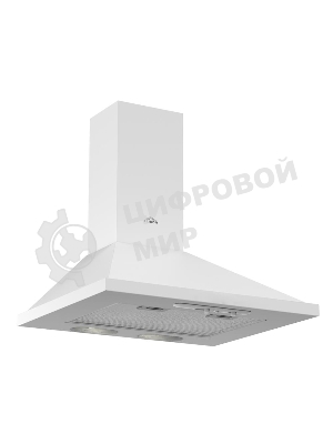 Вытяжка каминная Elikor Оптима 50П-400-П3Л белый, 50 см, 400 куб. м/ч, 55 дБ