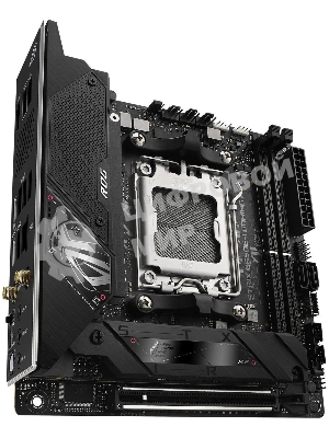 Материнская плата ASUS ROG STRIX B650E-I GAMING WIFI, AM5, AMD B650, 2xDDR5, 2xSATA, 2xM.2, 1xPCIe 5.0 x16, 1xHDMI, 1x 2.5Gb LAN, 4xUSB-A 3.2 Gen 2, 1xUSB-A 3.2 Gen 1, 1xUSB-C 3.2 Gen 2x2, 3x3.5 мм, 7.1, Mini-ITX