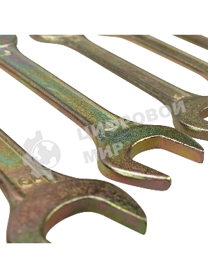 Набор ключей рожковых Rexant (6х7-20х22 мм), 8 шт., желтый цинк