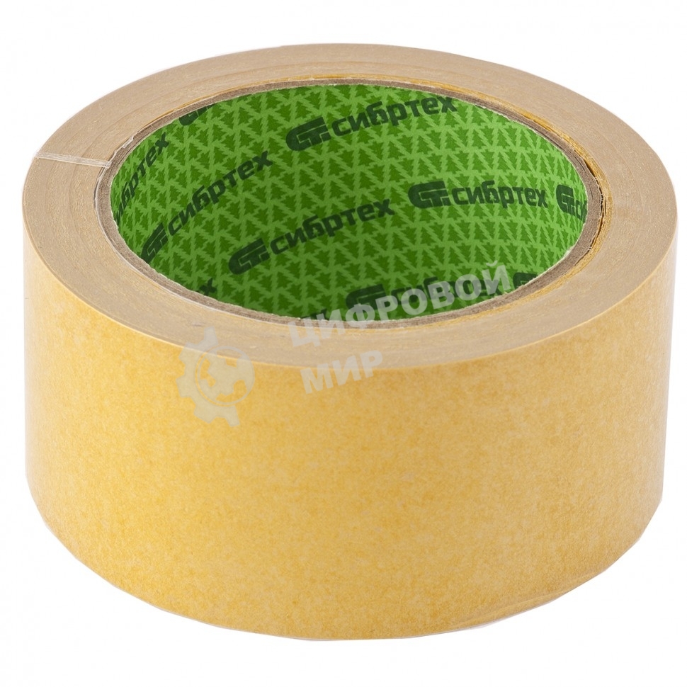 Лента клейкая двусторонняя Сибртех, 50 мм х 5 м, на полипропиленовой основе