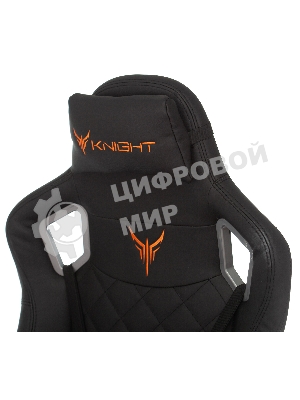 Кресло Knight OUTRIDER черный, экокожа, 120 кг, механизм качания