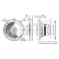 Колонки автомобильные Kenwood KFC-S1676EX 330Вт 87дБ 4Ом 16см (6.5дюйм) (ком.:2кол.) коаксиальные