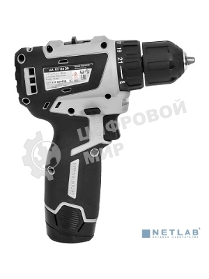 Дрель-шуруповерт ИНТЕРСКОЛ ДА-10/12В 38, 12 В, 3 Ач, 38 Нм, бесщеточный