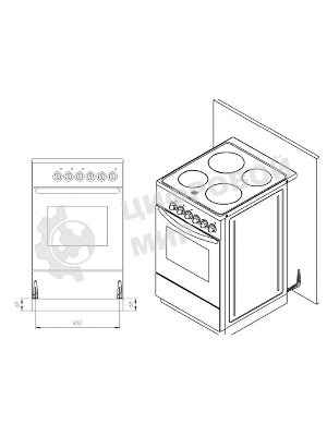 Плита газовая Лысьва ГП 400 МС СТ-2у белый, конфорок 4 газовых, духовка 57 л, 50 см x 84 см x 60 см
