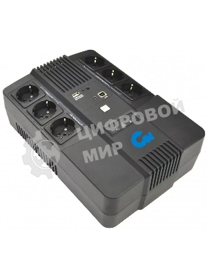 Источник бесперебойного питания Связь Инжиниринг СИПБ08БА.6-11/ЛИ Schuko 480Вт 800ВА черный