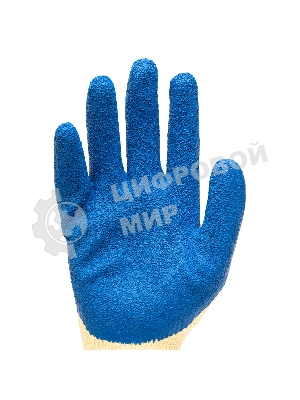Перчатки трикотажные Сибртех полиэфирные, латексное рельефное покрытие, размер 8