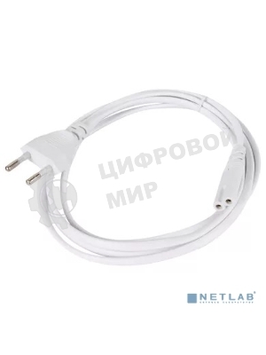 Кабель для аудио-видео техники IEC-320-C7, 2-pin 1,8m, белый, iOpen ACE023-W-1.8M