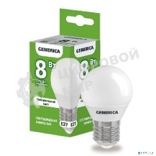 Лампа cветодиодная LED G45 IEK LL-G45-08-230-40-E27-G шар 8Вт 230В 4000К E27 GENERICA