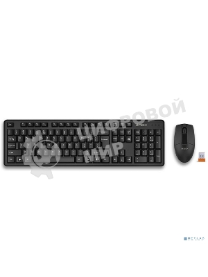 Комплект клавиатура+мышь A4Tech 3330N беспроводной, USB, 1200 DPI, чёрный