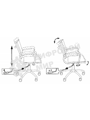 Кресло Бюрократ CH-993-Low/blue синий, экокожа
