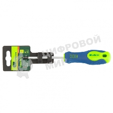 Отвертка Сибртех, PZ1 х 80 мм, CrV, двухкомпонентная рукоятка