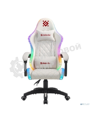 Кресло игровое Defender Energy белый, RGb, класс 4, PU