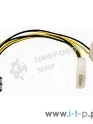 Кабель Gembird Разветвитель питания, 2xMolex->PCI-E 6pin, для подкл. в/к к б/п