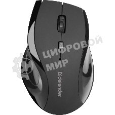 Мышь беспроводная Defender Accura MM-295 черный, 1600 dpi, радиоканал, USB, кнопки - 6