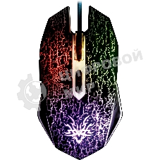 Мышь проводная Qumo BlackOut M03 черный, 3200 dpi, USB, кнопки - 6