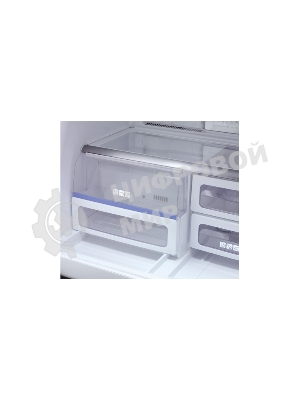 Холодильник Sharp SJ-FS97VSL серебристый трехкамерный 393/207 л морозилка снизу