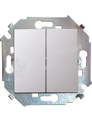 Механизм выключателя 2-кл. СП Simon15 16А IP20 бел. Simon 1591398-030