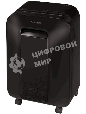 Шредер Fellowes PowerShred LX200 черный (секр.P-4)/перекрестный/12лист./22лтр./скрепки/скобы/пл.карты