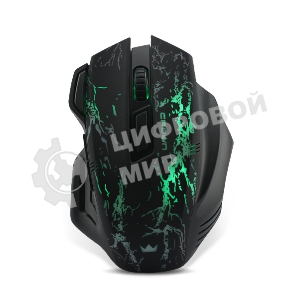 Мышь проводная Crown Gaming CMXG-601 черный, 1800 dpi, USB, кнопки - 7