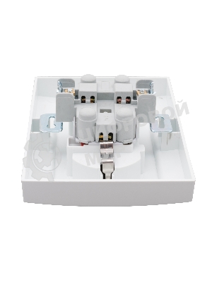 Розетка 2-ая, с/з,со шторками, 16А, СП Basic Минск белый