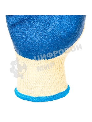 Перчатки трикотажные Сибртех полиэфирные, латексное рельефное покрытие, размер 8