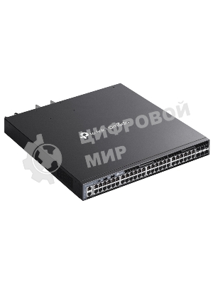 Стекируемый управляемый коммутатор TP-Link SG6654XHP 3го уровня Omada с 48 гигабитными портами PoE+ и 6 портами SFP+