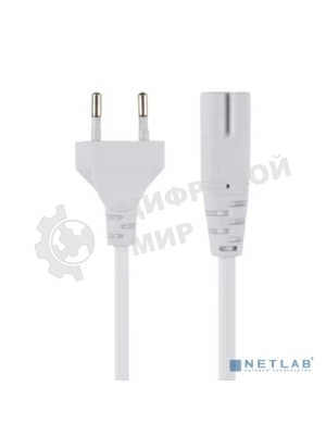 Кабель для аудио-видео техники IEC-320-C7, 2-pin 1,8m, белый, iOpen ACE023-W-1.8M