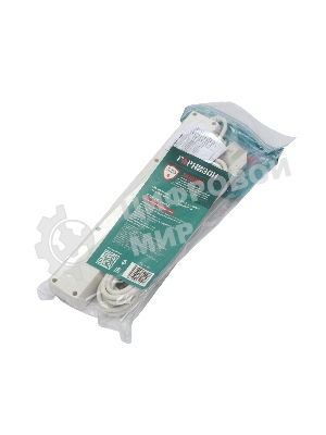 Сетевой фильтр Гарнизон 6 р, 10А, 7 м, ур.защиты 4, белый, пакет