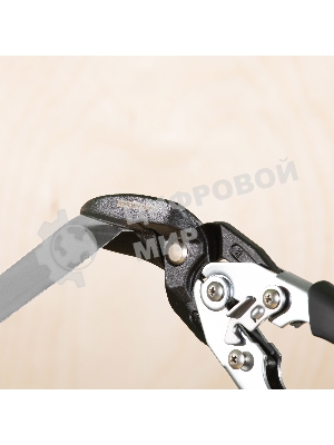 Ножницы по металлу GROSS 78351 усиленные 255мм прямой и правый резсталь-СrMo двухкомп.рукоятки