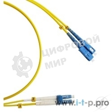 Патч-корд Hyperline FC-9-LC-SC-UPC-2M Патч-корд волоконно-оптический (шнур) SM 9/125 (OS2), LC/UPC-SC/UPC, duplex, LSZH, 2 м/FC-D2-9-LC/UR-SC/UR-H-2M-LSZH-YL