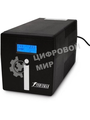 Источник бесперебойного питания PowerMan Smart Sine 1000 черный (Pure Sine Wave/LCD Display/USB/Software/RJ11/45)